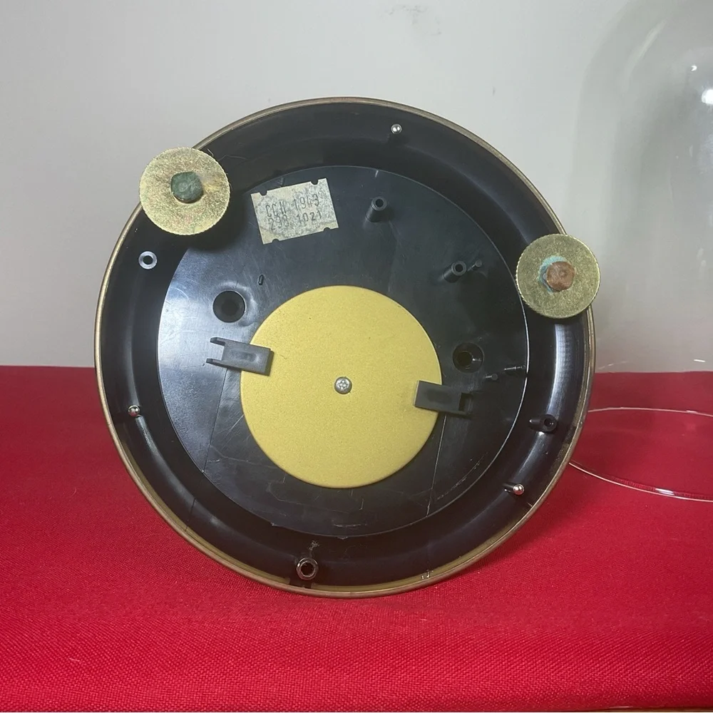 Kundo Anniversary Clock with Moonphase Dial & Quartz Movement Glass Dome, W Germ